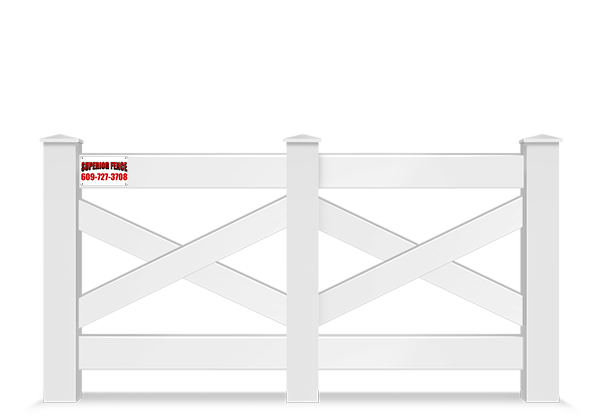 Vinyl Custom Crossbuck Fence in South Jersey