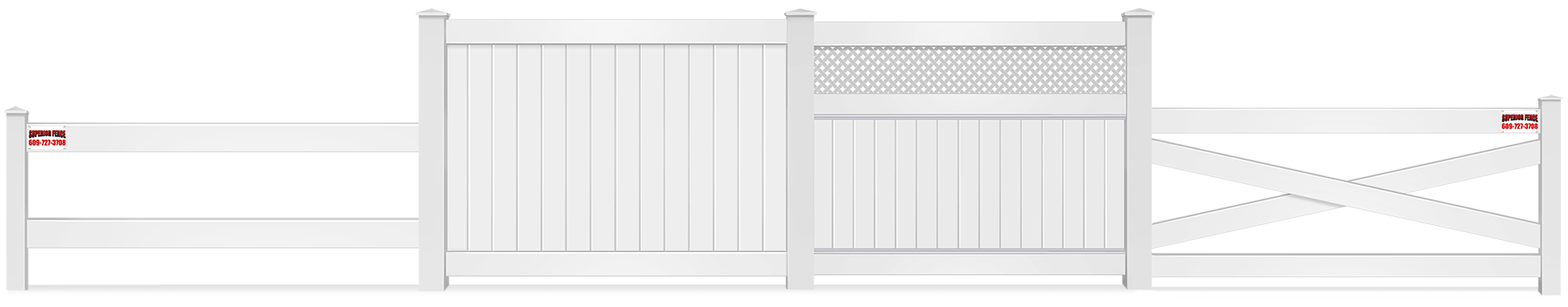 lattice top vinyl fence installation service in South Jersey